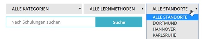 TECHNIA Kurse filtern
