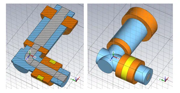 3D-Modell eines 90 Grad Winkel-Steckverbinders