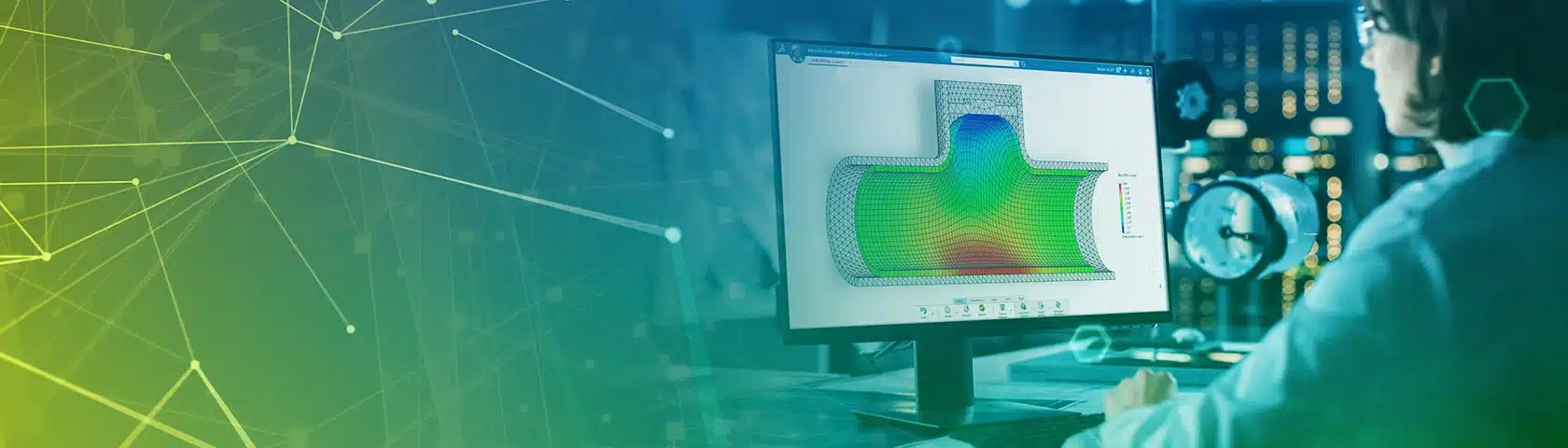 Simulationsmodell auf Bildschirm