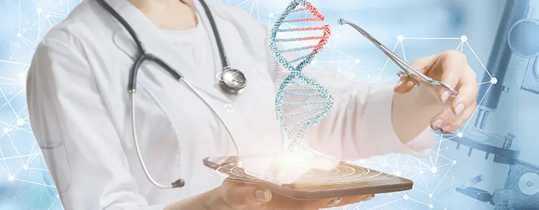 digitale DNA-Struktur Medizintechnik