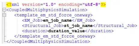 Simulation mit Abaqus - die Konfigurationsdatei wird als eine .xml-Datei geschrieben